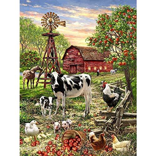 ジグソーパズル 海外製 アメリカ 33-01599 Springbok's 500 Piece Jigsaw Puzzle Barnyard Animals - M