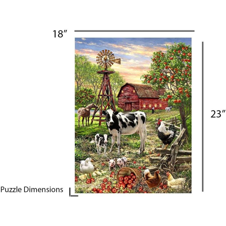 ジグソーパズル 海外製 アメリカ 33-01599 Springbok's 500 Piece Jigsaw Puzzle Barnyard Animals - M_3