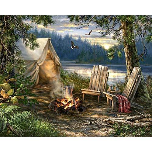 ジグソーパズル 海外製 アメリカ 33-01582 Springbok's 500 Piece Jigsaw Puzzle Evening at The Lake