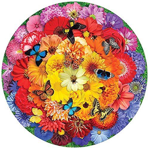 ジグソーパズル 海外製 アメリカ 33-03007 Springbok 500 Piece Round Jigsaw Puzzle Colorful Bloom -