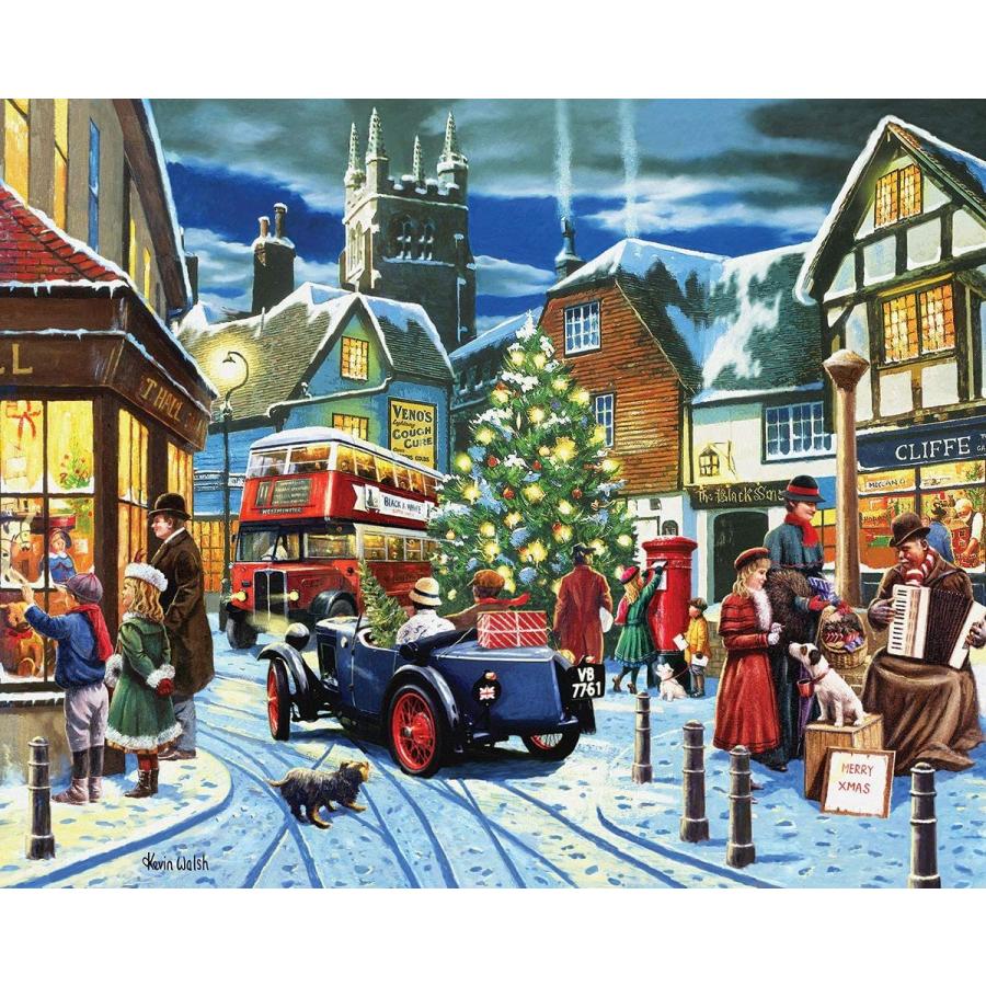 クリスマス 絵画 8 様 Happy Christmas アクリル画 F3 風景画 絵画 8