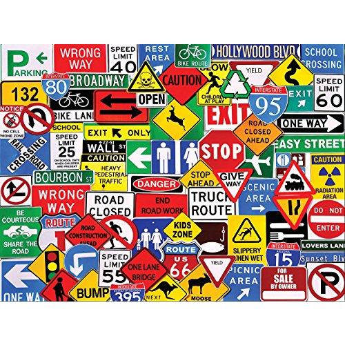 ジグソーバズル 海外製 500ピース 道路標識 サイズ約46×60センチ 絵画・アート White Mountain Puzzles