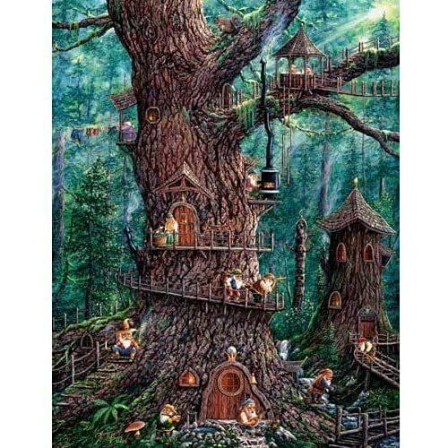 ジグソーパズル 海外製 アメリカ Sunsout-36510 SUNSOUT INC - Forest Gnomes - 1000 pc Large Piecesの画像
