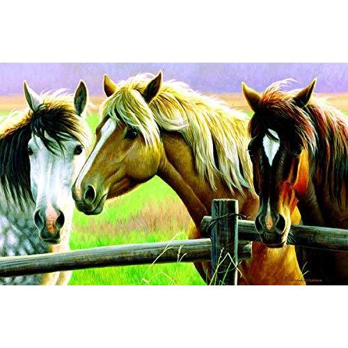 当てもの 外国で製 亜米利加 70922 SUNSOUT INC - Horse Fence - 1000 pc Jigsaw Puzzle by Artist ジグソーパズル-パズル