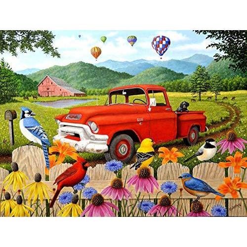 ジグソーパズル 海外製 アメリカ 51304 SUNSOUT INC - The Red Truck - 500 pc Jigsaw Puzzle by Artis