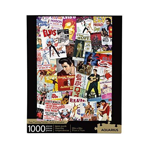 ジグソーパズル 海外製 アメリカ 65334 AQUARIUS Elvis Movie Poster Collage Puzzle (1000 Piece Jigs