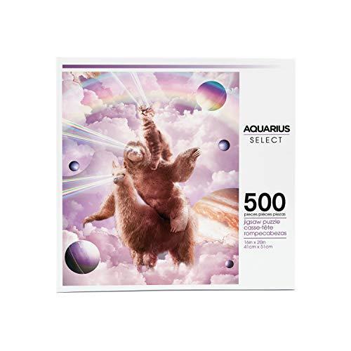 ジグソーパズル 海外製 アメリカ 62521 AQUARIUS Random Galaxy Laser Eyes Cat Sloth Llama Puzzle (5