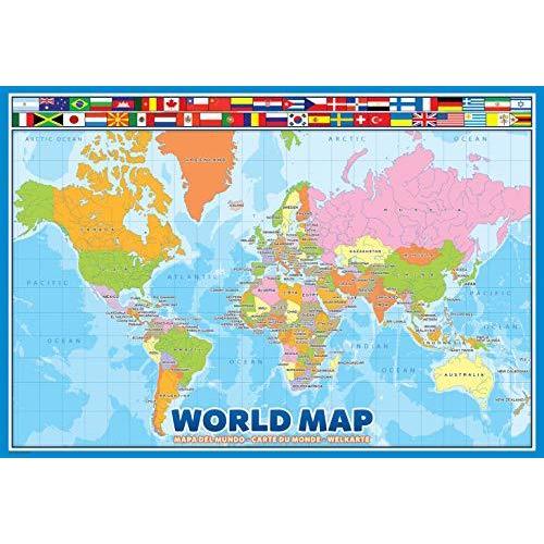 ジグソーパズル 海外製 アメリカ 6100-1271 EuroGraphics World Map 100-Piece Puzzle
