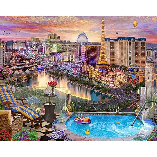 ジグソーパズル 海外製 アメリカ VC1176 Vermont Christmas Company Las Vegas Twilight Jigsaw Puzzle