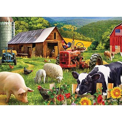 ジグソーパズル 海外製 アメリカ VC1117 Vermont Christmas Company Farm Friends Jigsaw Puzzle 1000