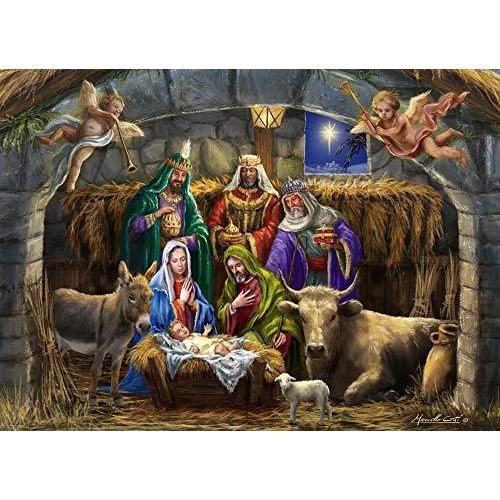 ジグソーパズル 海外製 アメリカ Vermont Christmas Company in The Manger Jigsaw Puzzle 1000 Piece