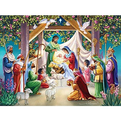 ジグソーパズル 海外製 アメリカ VC1011 Magi at The Manger Jigsaw Puzzle 550 Piece by Vermont Chri