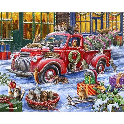 ジグソーパズル 海外製 アメリカ Vermont Christmas Company It's a Cats' Christmas Jigsaw Puzzle 10