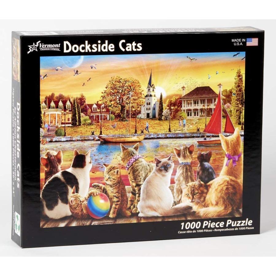 ジグソーパズル 海外製 アメリカ VC1101 Vermont Christmas Company Dockside Cats Jigsaw Puzzle 1000_1