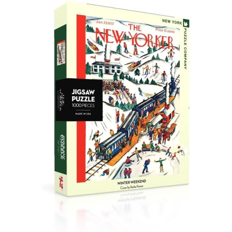 ジグソーパズル 海外製 アメリカ 819844010577 New York Puzzle Company - New Yorker Winter Weekendの画像