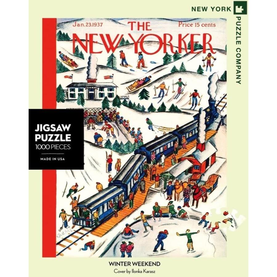ジグソーパズル 海外製 アメリカ 819844010577 New York Puzzle Company - New Yorker Winter Weekendの画像