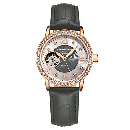 腕時計 ストゥーリングオリジナル レディース 3952 Stuhrling Women's Leather Dress Watch with