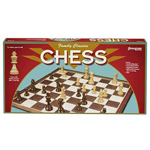 ボードゲーム 英語 アメリカ 3224 Family Classics Chess by Pressman - with Folding Board and Full Si
