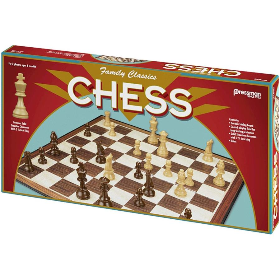 ボードゲーム 英語 アメリカ 3224 Family Classics Chess by Pressman - with Folding Board and Full Si｜maniacs-shop｜02