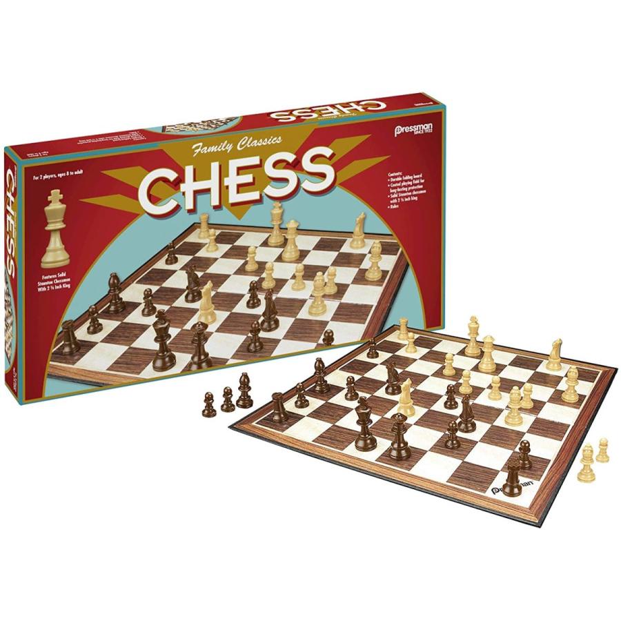ボードゲーム 英語 アメリカ 3224 Family Classics Chess by Pressman - with Folding Board and Full Si｜maniacs-shop｜03