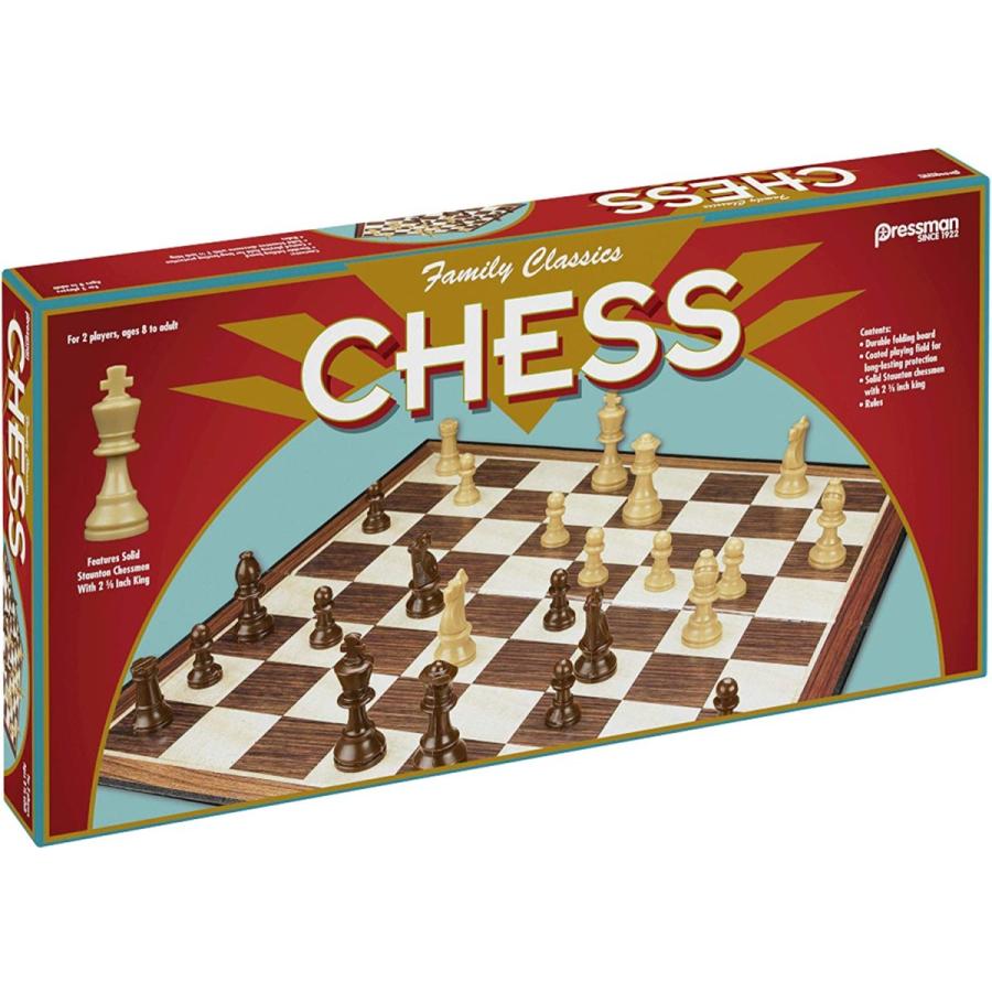 ボードゲーム 英語 アメリカ 3224 Family Classics Chess by Pressman - with Folding Board and Full Si｜maniacs-shop｜05