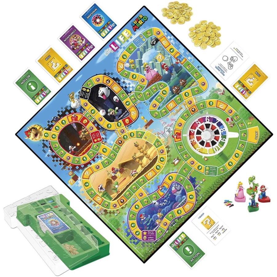 ボードゲーム 英語 アメリカ E9488 Hasbro Gaming The Game of Life: Super Mario Edition Board Game foの画像