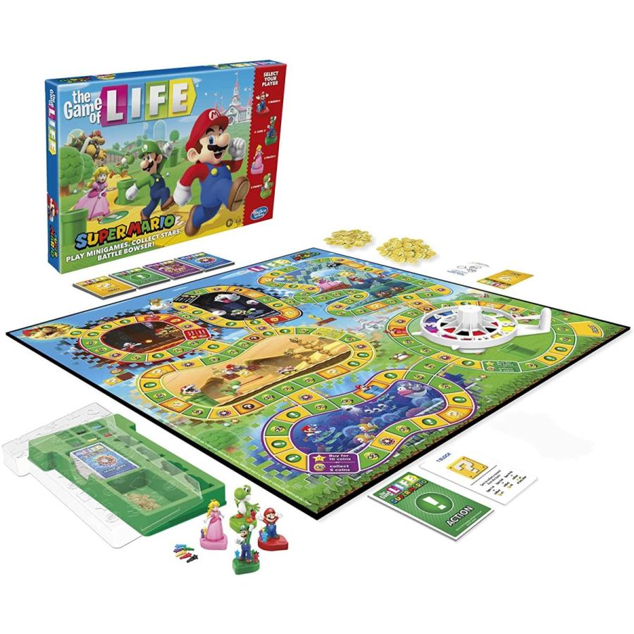 ボードゲーム 英語 アメリカ E9488 Hasbro Gaming The Game of Life: Super Mario Edition Board Game foの画像