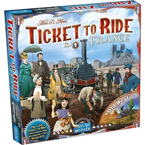 ゲーム盤手合わせ 英語 亜米利加 DO7228 Asmodee Ticket to Ride France + Old West Board Game Expansion -