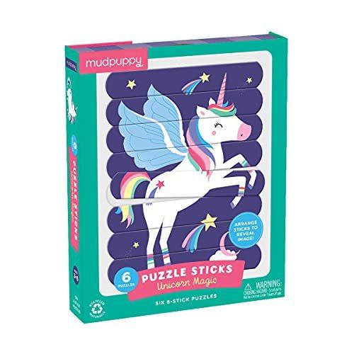 ボードゲーム 英語 アメリカ 356043 Mudpuppy Unicorn Magic Puzzle Sticks