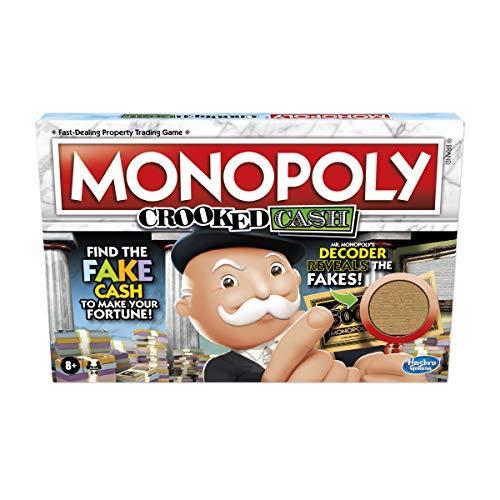 ゲーム盤競り合い 英語 亜米利加 F2674 Monopoly Crooked Cash Board Game for Families and Kids Ages 8 and