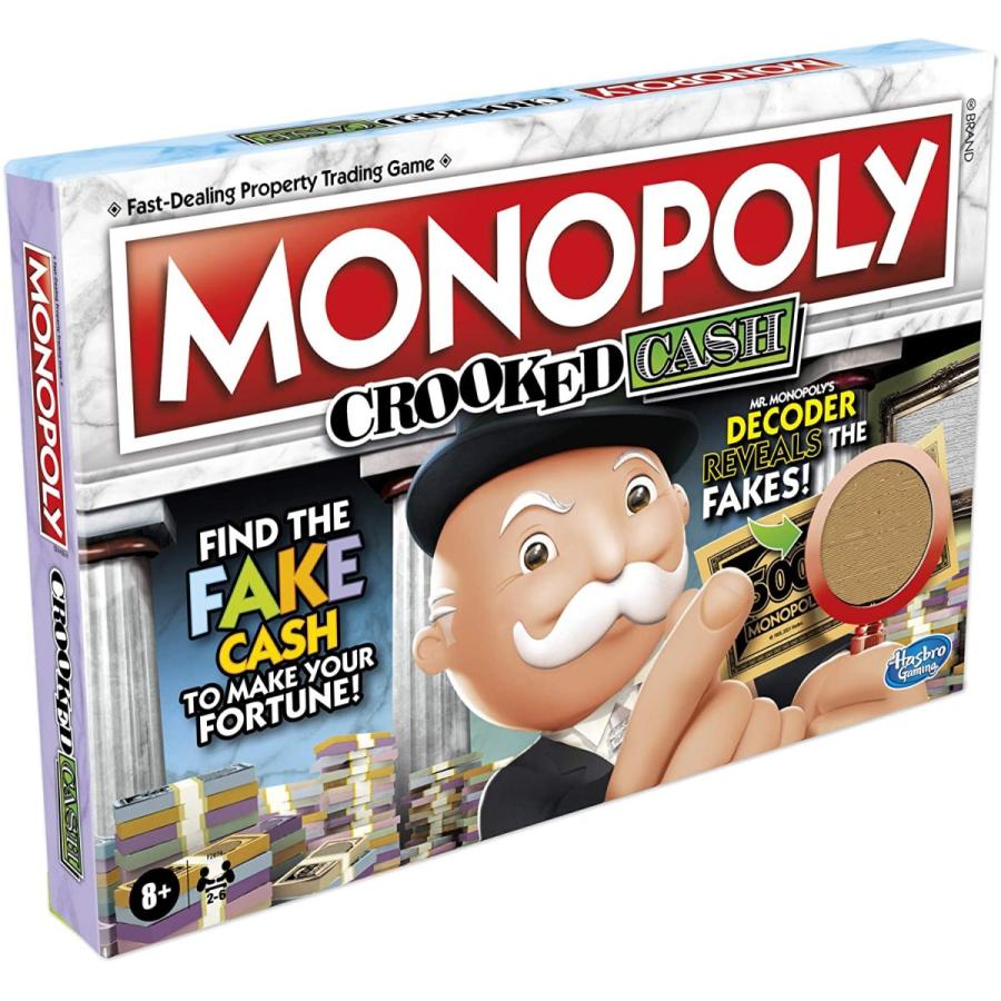 ゲーム盤競り合い 英語 亜米利加 F2674 Monopoly Crooked Cash Board Game for Families and Kids Ages 8 and
