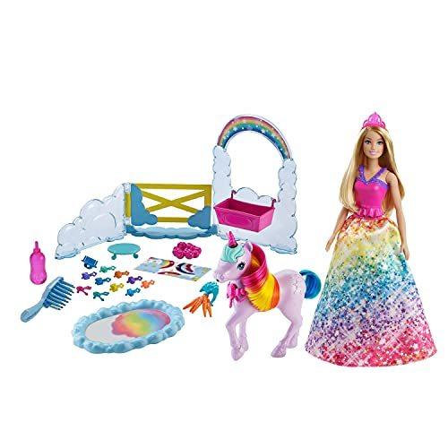 バービー バービー人形 GTG01 Barbie Dreamtopia Unicorn Pet Playset with Barbie Princess Doll, Unicorn