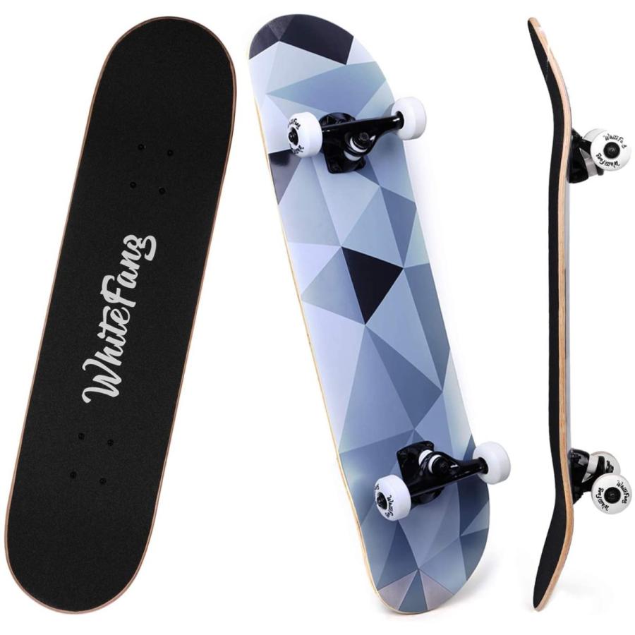スタンダードスケートボード スケボー 海外モデル MZ180002 WhiteFang Skateboards, Complete