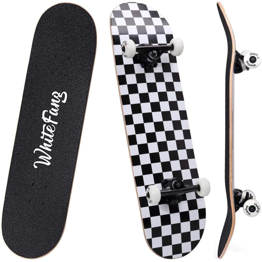 スタンダードスケートボード スケボー 海外モデル MZ180002 WhiteFang Skateboards for Beginn