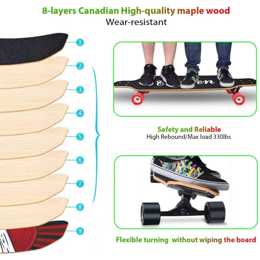 ロングスケートボード スケボー 海外モデル AND111 ANDRIMAX Longboard Skateboard, 41 Inch Comp｜maniacs-shop｜03