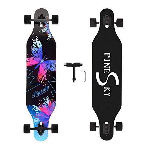 ロングスケートボード スケボー 海外モデル PINESKY PINESKY 41 Inch Longboard Skateboard 9 Ply