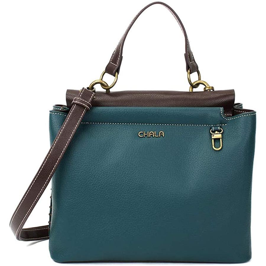 chala バッグ パッチ S848TU7 CHALA Charming Satchel with Adjustable Strap - Mini Keychain Turtle - Turquo_3