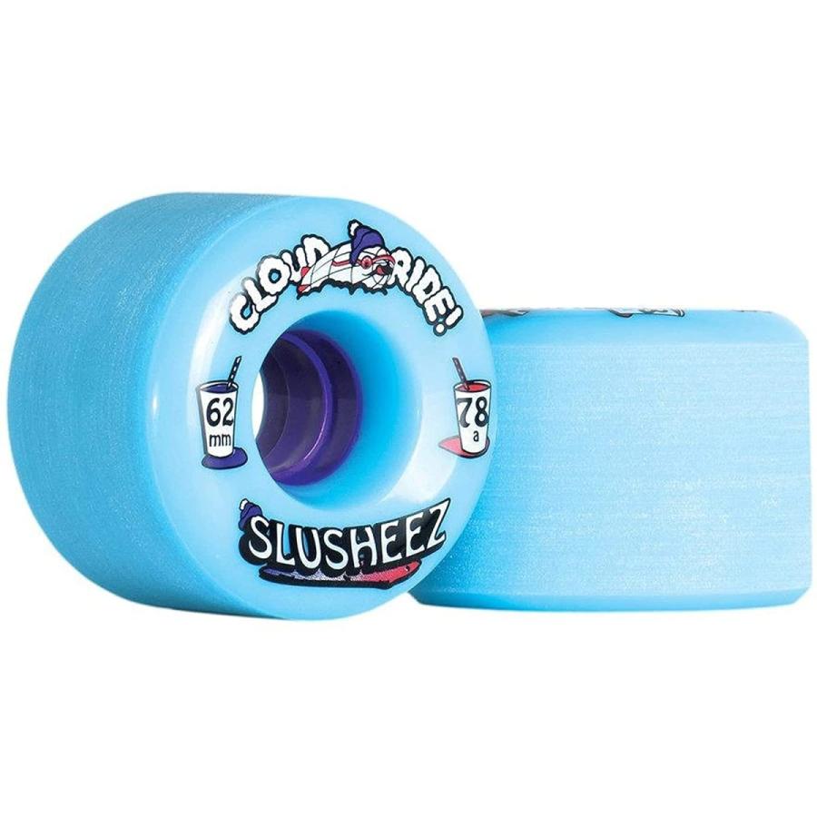 ウィール タイヤ スケボー HCR-SLU-62-BLU-78a Cloud Ride! Wheels Slusheez 62mm 78A Longboard Wheels，
