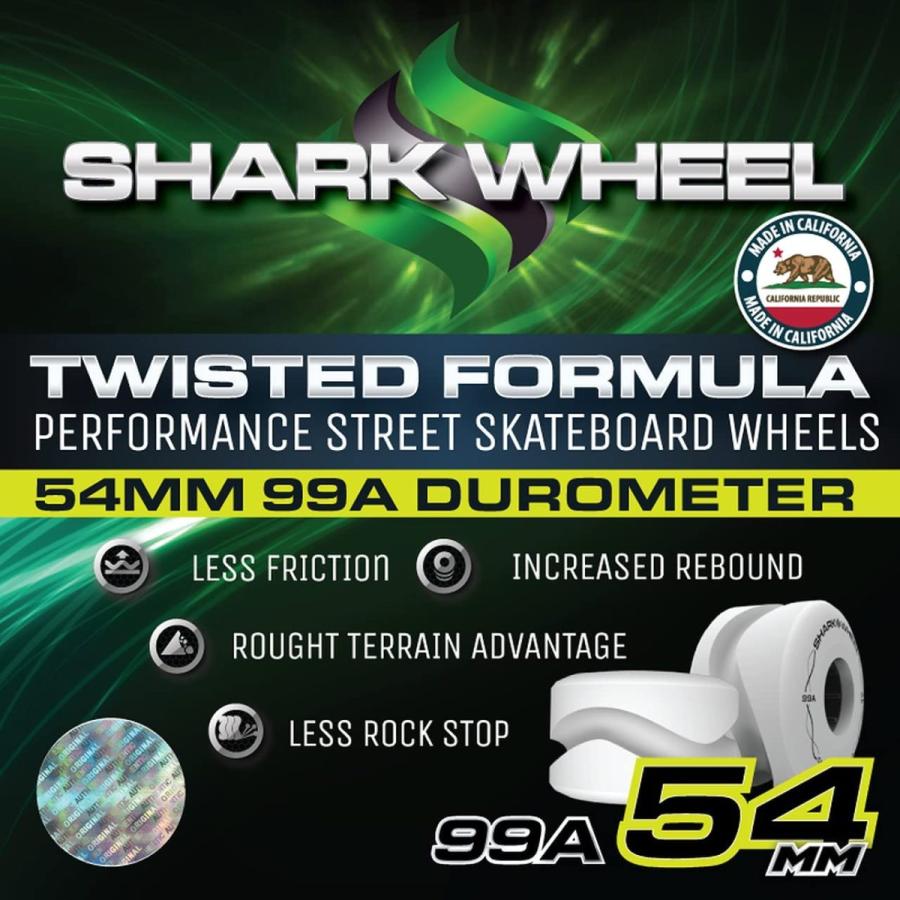 ウィール タイヤ スケボー 54MM99A.WH.WH Shark Wheel White