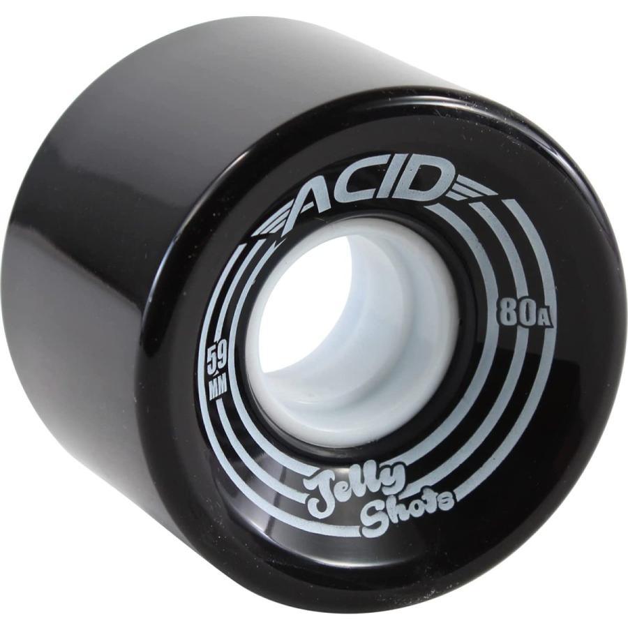 ウィール タイヤ スケボー Acid Chemical Wheels Jelly Shots Black Skateboard Wheels - 59mm 80a (Set o_1