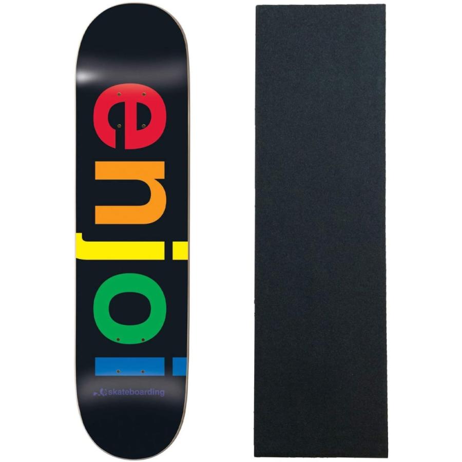 デッキ スケボー スケートボード Enjoi Skateboard Deck Spectrum Black 8.25\" with Grip"