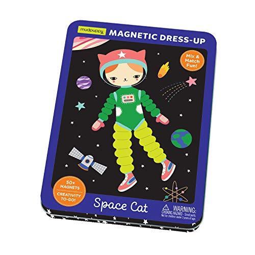 ボードゲーム 英語 アメリカ 356803 Mudpuppy Space Cat Magnetic Tin ? Includes 3 Sheet of Mix \u0026 Ma
