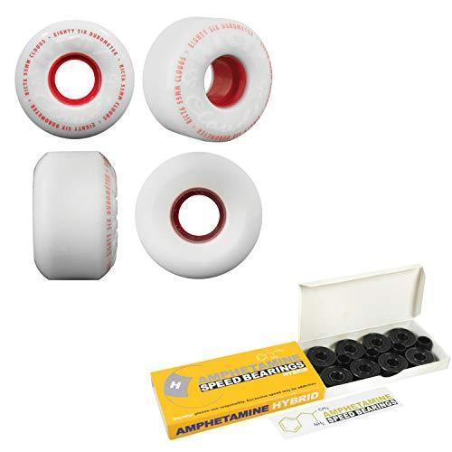 ウィール タイヤ スケボー Ricta Skateboard Wheels with Hybrid Ceramic Bearings 55mm 86A Clouds White