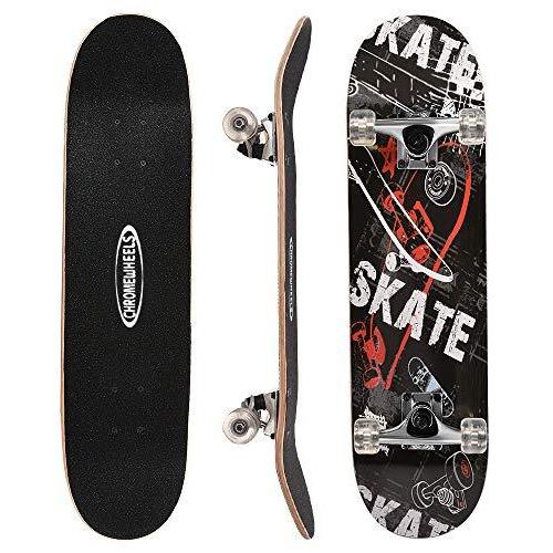 スタンダードスケートボード スケボー 海外モデル CW83108-7-BK ChromeWheels 31 inch Skatebo