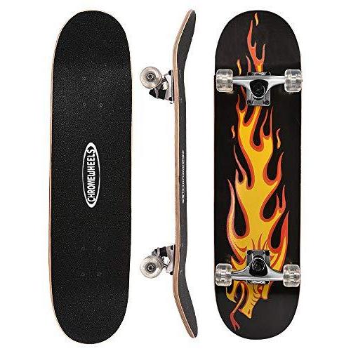 判定基準滑るゲーム盤 スケボー 外国で模範例 ChromeWheels 31 inch Skateboard Double Ki スケートボード-スポーツ-ストリート系スポーツ