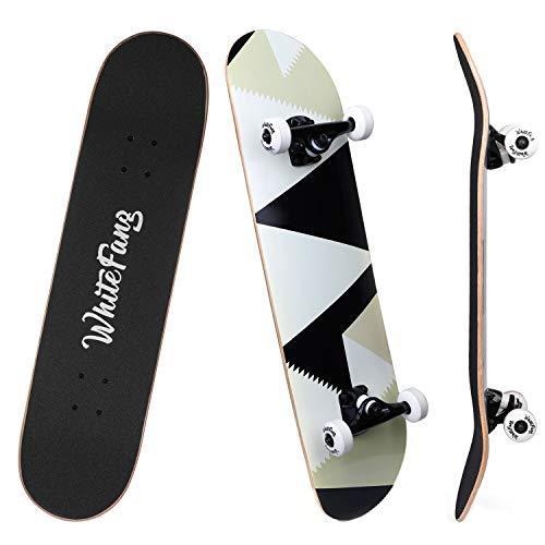 スタンダードスケートボード スケボー 海外モデル MZ180002 WhiteFang Skateboards for Beginn