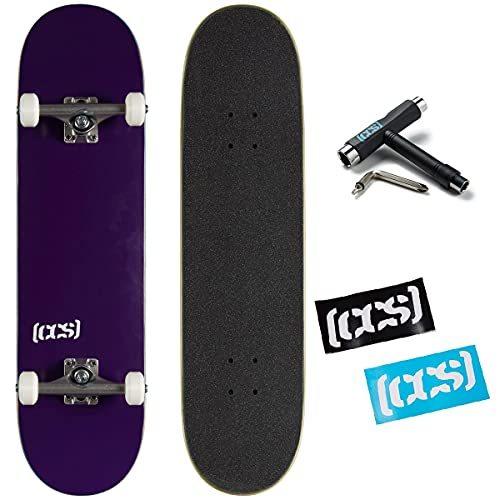 スタンダードスケートボード スケボー 海外モデル [CCS] Logo Skateboard Complete Purple 8.5