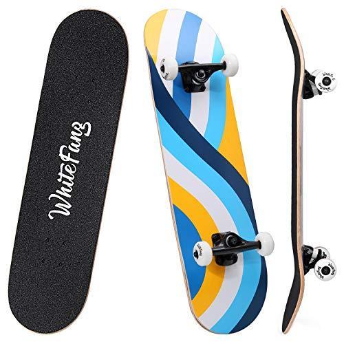 スタンダードスケートボード スケボー 海外モデル MZ180002 WhiteFang Skateboards for Beginn