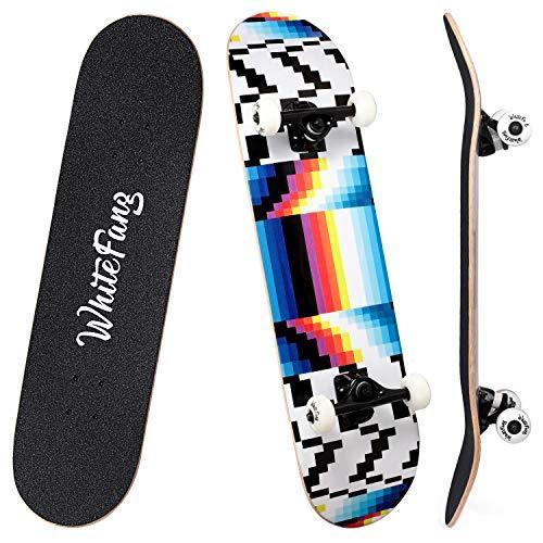 スタンダードスケートボード スケボー 海外モデル MZ180002 WhiteFang Skateboards for Beginn