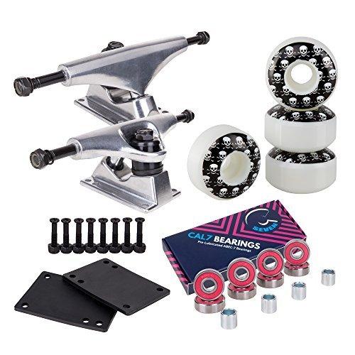 ウィール タイヤ スケボー Cal 7 5.25 Inch Skateboard Trucks, 52mm Wheels, Plus Bearings Combo Set (S